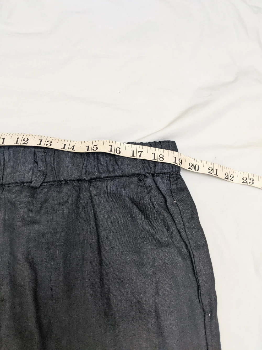 Quince 100% European Linen Black Wide-Leg Women's Pants Size XL